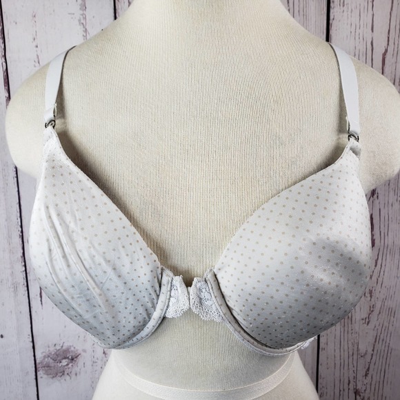 Maidenform Racerback Padded Bra Womens Size 38D Front Closure White - Picture 5 of 10